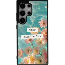 Samsung Galaxy S24 Ultra Case Hülle - Silikon schwarz Summer 2025 Grow with the flow