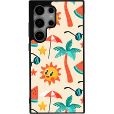 Coque Samsung Galaxy S24 Ultra - Silicone rigide noir Summer 2025 Pattern soleil