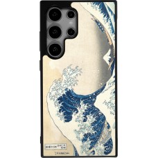 Samsung Galaxy S24 Ultra Case Hülle - Silikon schwarz Kunstbild - Die große Welle vor Kanagawa - Hokusai