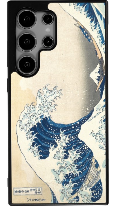 Samsung Galaxy S24 Ultra Case Hülle - Silikon schwarz Kunstbild - Die große Welle vor Kanagawa - Hokusai