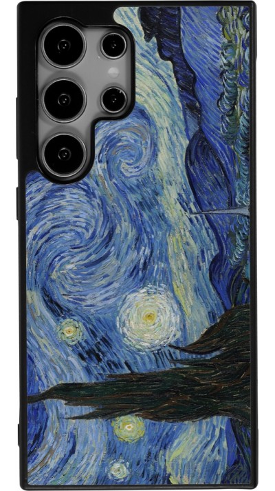 Samsung Galaxy S24 Ultra Case Hülle - Silikon schwarz Kunstbild - Sternennacht - Van Gogh