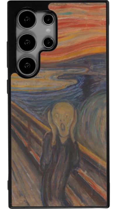 Samsung Galaxy S24 Ultra Case Hülle - Silikon schwarz Kunstbild - Der Schrei - Edvard Munch