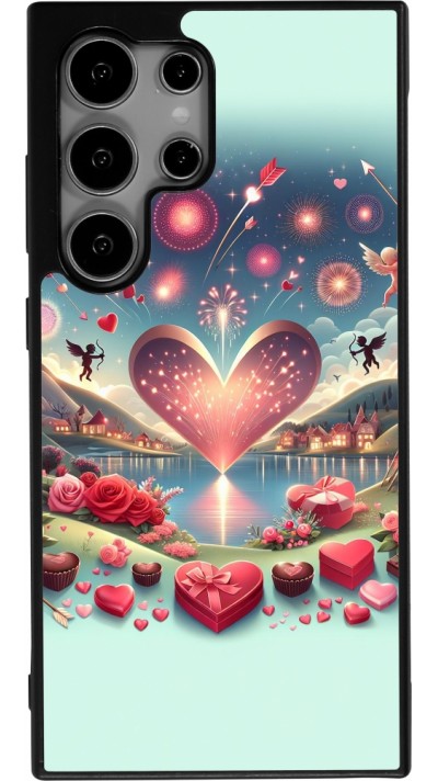 Coque Samsung Galaxy S24 Ultra - Silicone rigide noir Valentine 2025 Chic