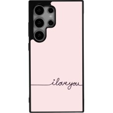 Samsung Galaxy S24 Ultra Case Hülle - Silikon schwarz Valentine 2023 i love you writing