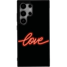 Samsung Galaxy S24 Ultra Case Hülle - Silikon schwarz Valentine 2023 neon love