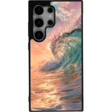 Samsung Galaxy S24 Ultra Case Hülle - Silikon schwarz Wave Sunset