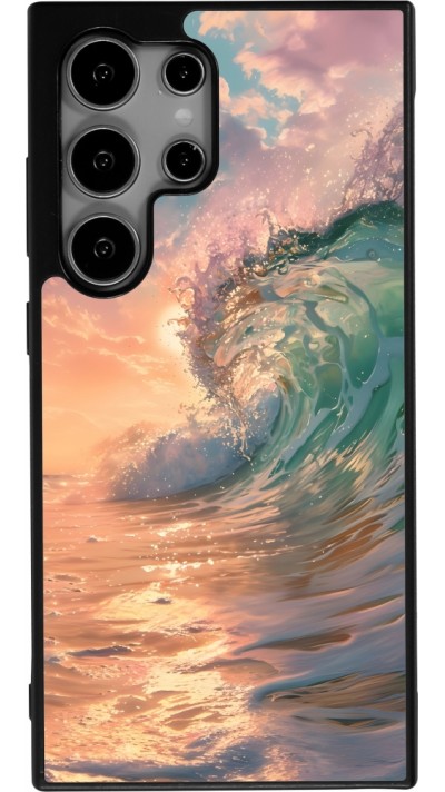 Coque Samsung Galaxy S24 Ultra - Silicone rigide noir Wave Sunset