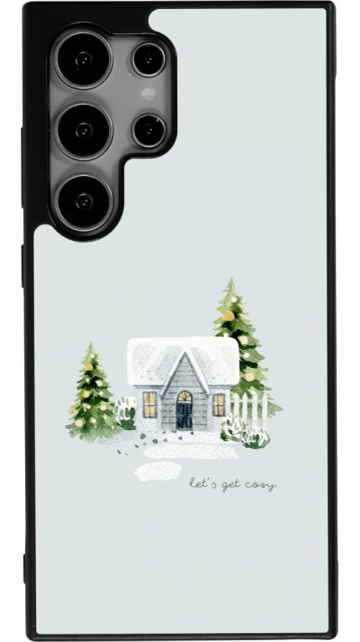Samsung Galaxy S24 Ultra Case Hülle - Silikon schwarz Winter 25 Cosy House