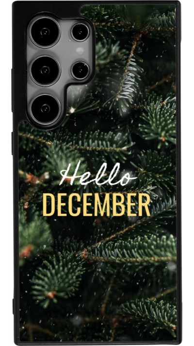 Samsung Galaxy S24 Ultra Case Hülle - Silikon schwarz Winter 25 Winter hello december