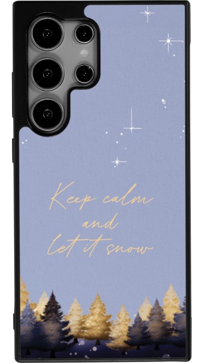 Samsung Galaxy S24 Ultra Case Hülle - Silikon schwarz Winter 25 Winter illustration of trees