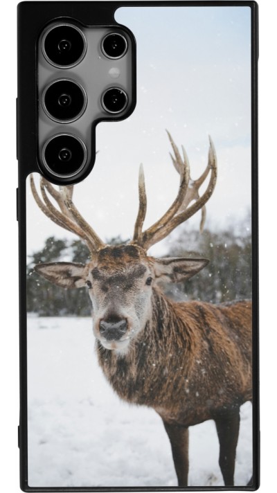 Samsung Galaxy S24 Ultra Case Hülle - Silikon schwarz Winter 25 Winter reindeer