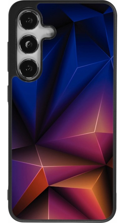 Samsung Galaxy S25 Case Hülle - Silikon schwarz Abstract Triangles 