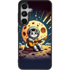 Samsung Galaxy S25 Case Hülle - Silikon schwarz AstroKatze RockMond