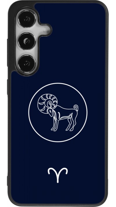 Samsung Galaxy S25 Case Hülle - Silikon schwarz Astrologie Widder