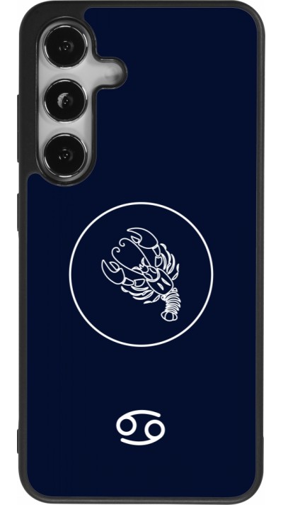 Samsung Galaxy S25 Case Hülle - Silikon schwarz Astrologie Krebs