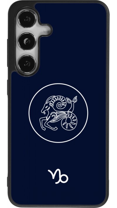 Samsung Galaxy S25 Case Hülle - Silikon schwarz Astrologie Steinbock