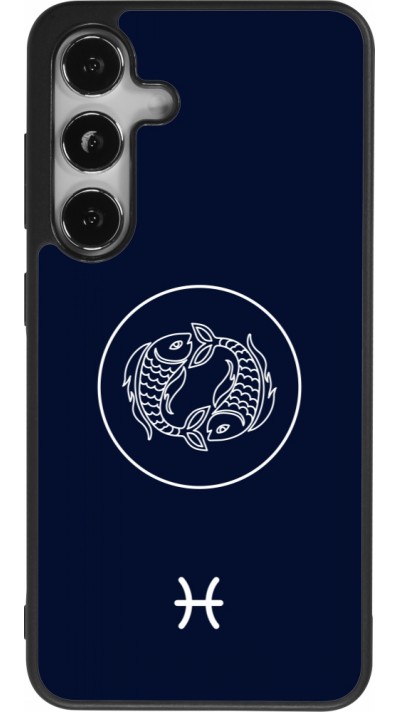 Samsung Galaxy S25 Case Hülle - Silikon schwarz Astrologie Fische