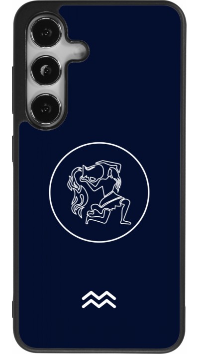 Samsung Galaxy S25 Case Hülle - Silikon schwarz Astrologie Wassermann