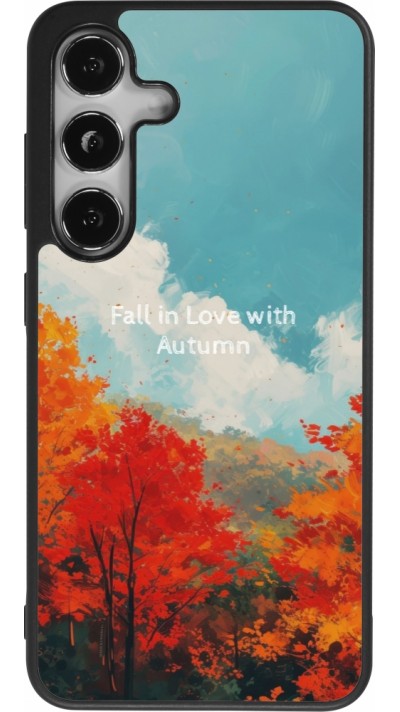 Samsung Galaxy S25 Case Hülle - Silikon schwarz Autumn 25 Fall in love