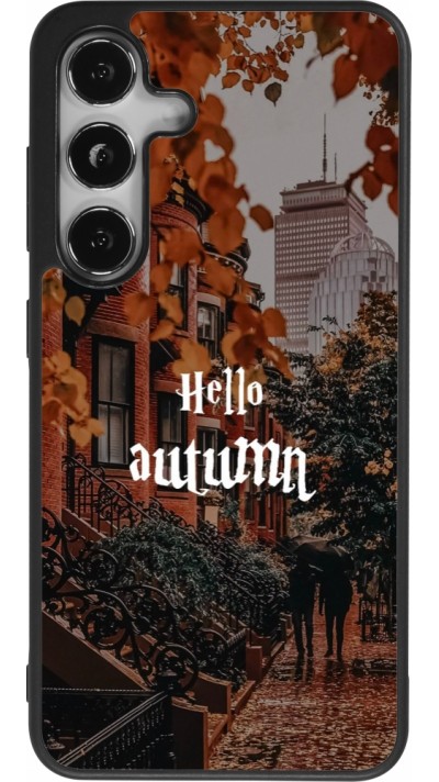 Samsung Galaxy S25 Case Hülle - Silikon schwarz Autumn 25 Hello autumn