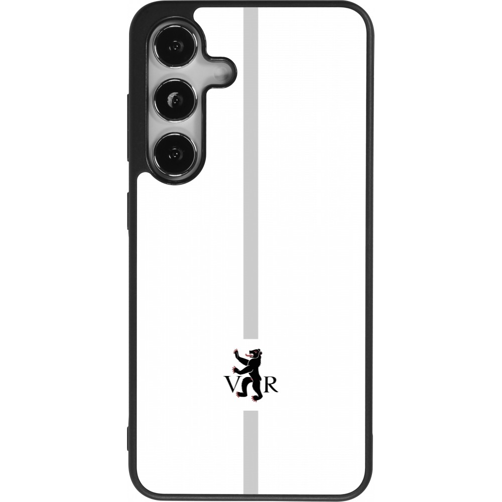 Samsung Galaxy S25 Case Hülle - Silikon schwarz Kanton AR weiss