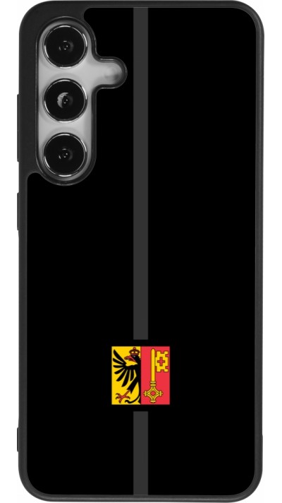 Coque Samsung Galaxy S25 - Silicone rigide noir Canton GE noir