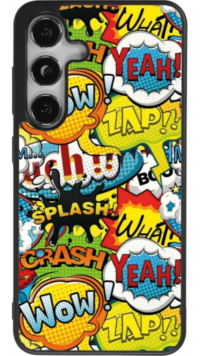 Samsung Galaxy S25 Case Hülle - Silikon schwarz Cartoons slogans