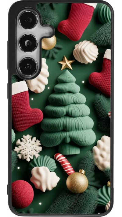 Samsung Galaxy S25 Case Hülle - Silikon schwarz Christmas 25 Christmas textiles