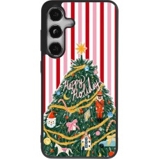 Samsung Galaxy S25 Case Hülle - Silikon schwarz Christmas 25 Happy Holiday