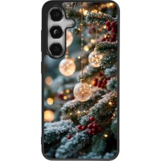Samsung Galaxy S25 Case Hülle - Silikon schwarz Christmas 25 Xmas Decorated Tree
