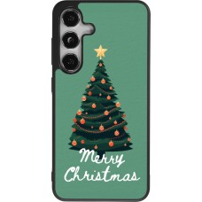 Samsung Galaxy S25 Case Hülle - Silikon schwarz Christmas 25 Xmas Tree