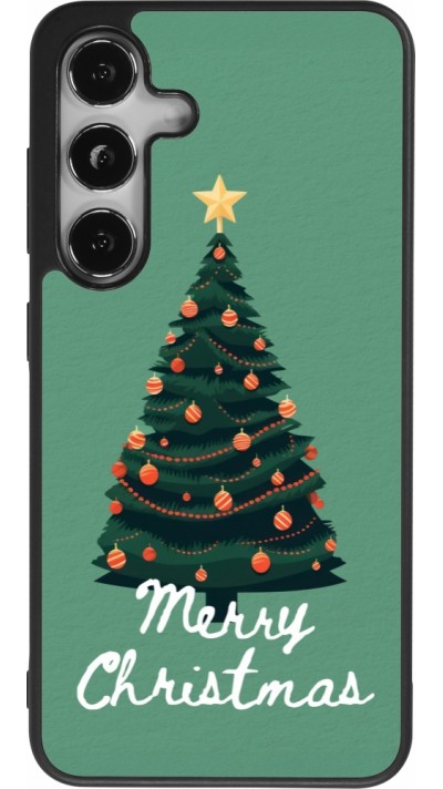 Samsung Galaxy S25 Case Hülle - Silikon schwarz Christmas 25 Xmas Tree