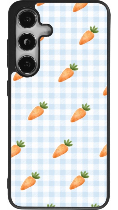 Samsung Galaxy S25 Case Hülle - Silikon schwarz Easter 2026 Pattern carrots
