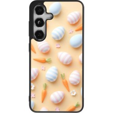 Samsung Galaxy S25 Case Hülle - Silikon schwarz Easter 2026 Pattern Easter