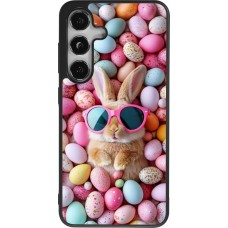Samsung Galaxy S25 Case Hülle - Silikon schwarz Easter 2026 Rabbit fun