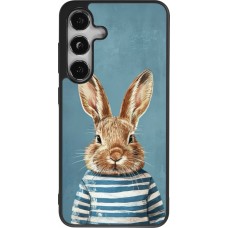 Samsung Galaxy S25 Case Hülle - Silikon schwarz Easter 2026 Rabbit navy