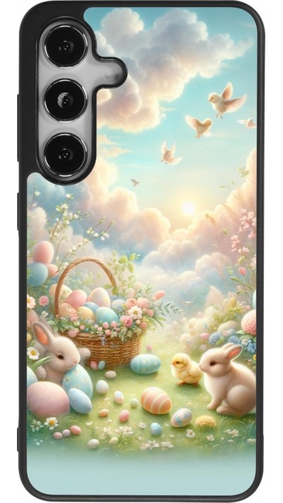 Samsung Galaxy S25 Case Hülle - Silikon schwarz Ostern 2025 Pastell Ostern