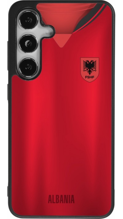 Samsung Galaxy S25 Case Hülle - Silikon schwarz Albanien personalisierbares Fussballtrikot
