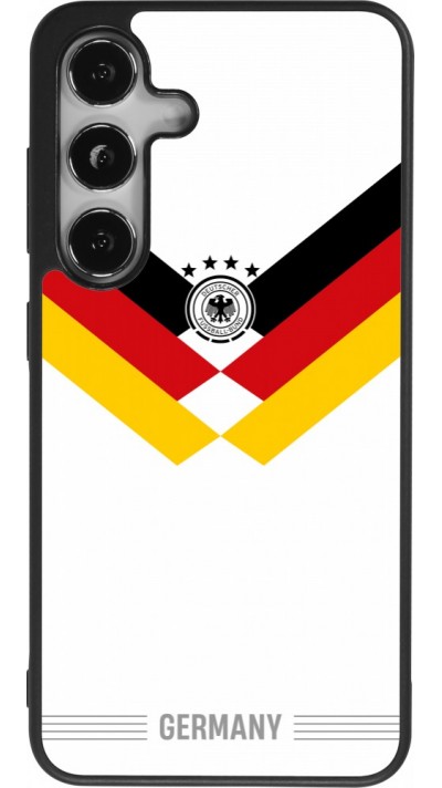Samsung Galaxy S25 Case Hülle - Silikon schwarz Deutschland 2026 personalisierbares Fussballtrikot