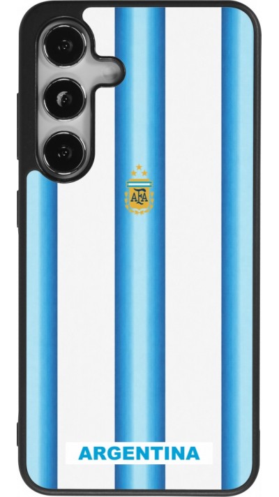 Samsung Galaxy S25 Case Hülle - Silikon schwarz Argentinien 2026 personalisierbares Fussballtrikot