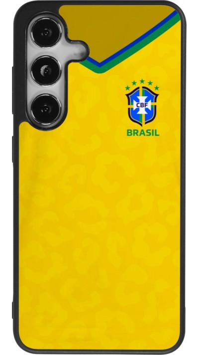 Samsung Galaxy S25 Case Hülle - Silikon schwarz Brasilien 2022 personalisierbares Fußballtrikot