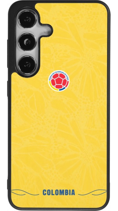 Samsung Galaxy S25 Case Hülle - Silikon schwarz Kolumbien 2026 personalisierbares Fussballtrikot