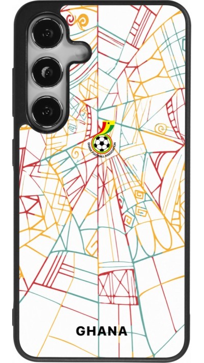 Samsung Galaxy S25 Case Hülle - Silikon schwarz Ghana 2026 personalisierbares Fussballtrikot