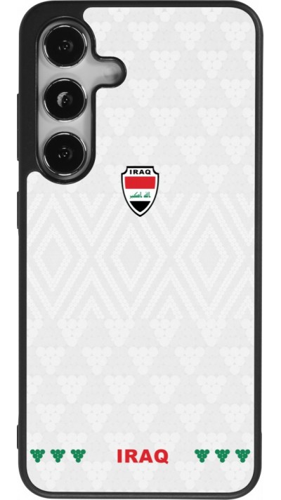 Samsung Galaxy S25 Case Hülle - Silikon schwarz Irak 2026 personalisierbares Fussballtrikot