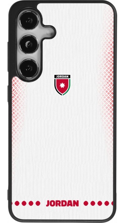 Samsung Galaxy S25 Case Hülle - Silikon schwarz Jordanien 2026 personalisierbares Fussballtrikot