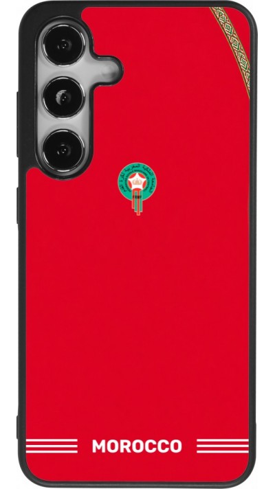 Samsung Galaxy S25 Case Hülle - Silikon schwarz Marokko 2026 personalisierbares Fussballtrikot