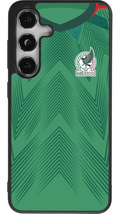 Samsung Galaxy S25 Case Hülle - Silikon schwarz Mexiko 2022 personalisierbares Fussballtrikot