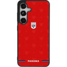 Samsung Galaxy S25 Case Hülle - Silikon schwarz Panama 2026 personalisierbares Fussballtrikot