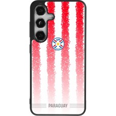 Coque Samsung Galaxy S25 - Silicone rigide noir Maillot de football Paraguay 2026 personnalisable