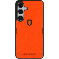 Samsung Galaxy S25 Case Hülle - Silikon schwarz Niederlande 2026 personalisierbares Fussballtrikot